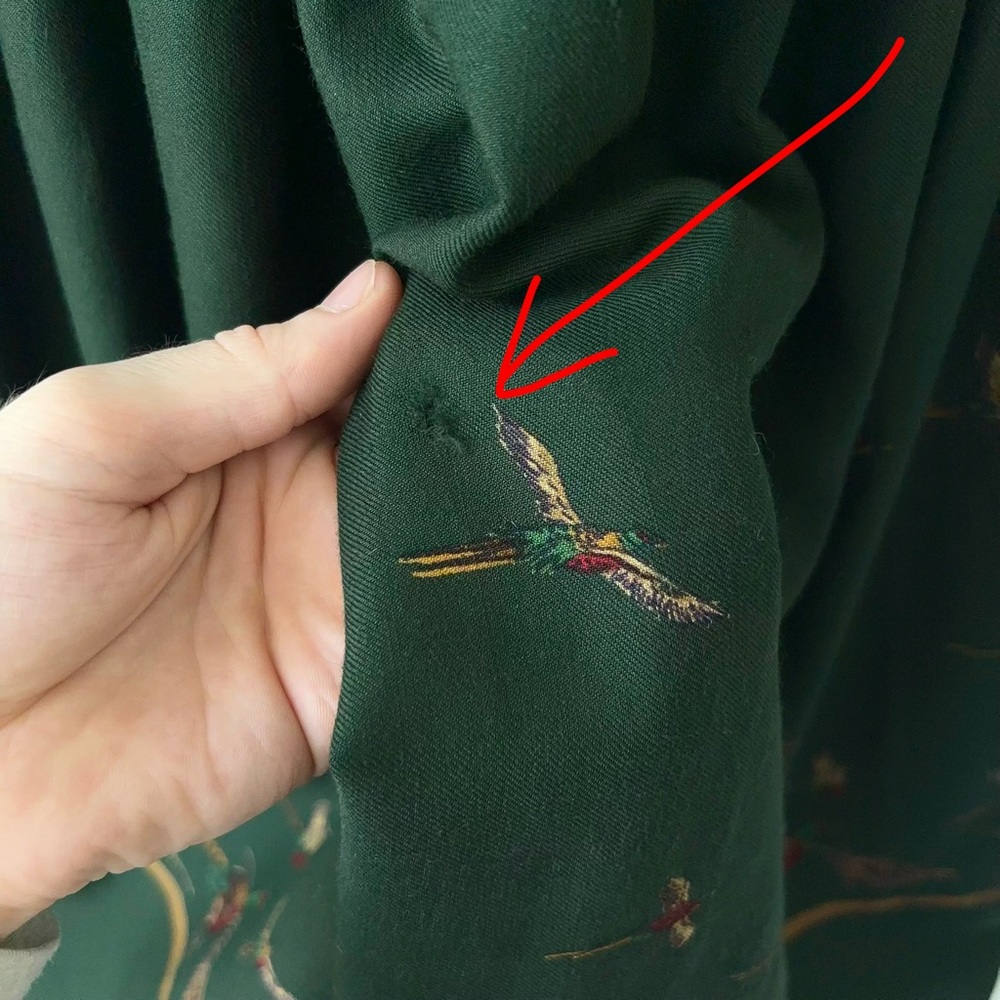 Vintage Ralph Lauren Collection 100% Wool Pheasant Maxi Skirt Size 4 Runway - Picture 8 of 16